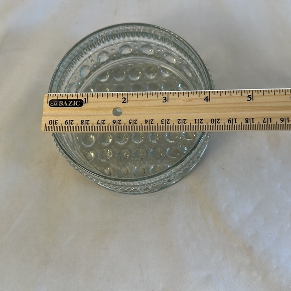 Victorian Trading Co Glass Powder/Trinket Box Silver Tone Lid - Picture 16 of 16